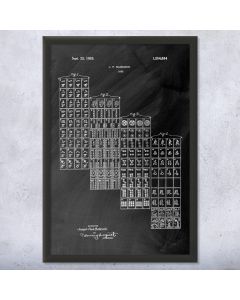 Mahjong Tiles Patent Framed Print