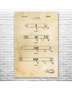 Mahjong Scoring Sticks Patent Print Poster