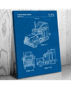 Semi Truck Patent Canvas Print