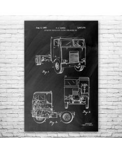 Cabover Truck Patent Print Poster