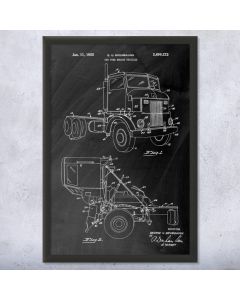 1950s Cabover Truck Patent Framed Print