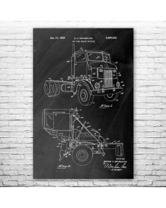 1950s Cabover Truck Patent Print Poster