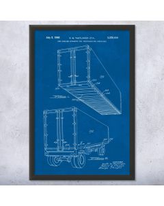 Semi Trailer Patent Framed Print