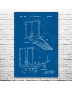 Semi Trailer Patent Print Poster