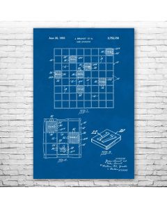 Scrabble Patent Print Poster