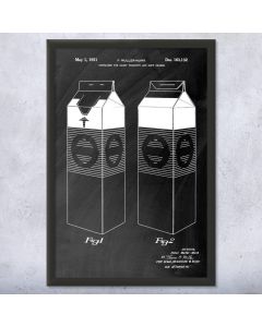 Milk Carton Patent Framed Print