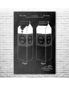 Milk Carton Patent Print Poster
