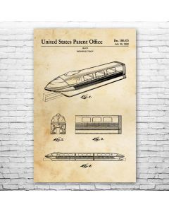 Monorail Train Patent Print Poster