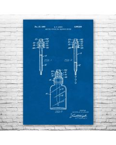 Medical Dropper Patent Print Poster
