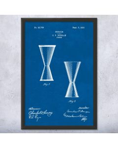 Jigger Cup Patent Framed Print