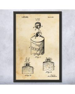Toothpaste Patent Framed Print