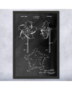 Pinwheel Patent Framed Print