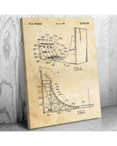 Skate Ramp Patent Canvas Print