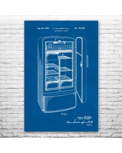 Refrigerator Patent Print Poster