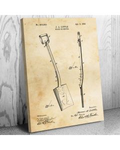 Shovel Patent Canvas Print