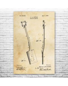 Shovel Patent Print Poster