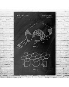 Pickleball Paddle Patent Print Poster