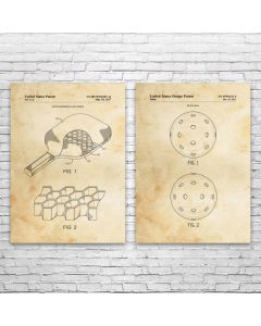 Pickleball Patent Prints Set of 2