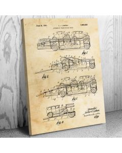 Car Hauler Patent Canvas Print