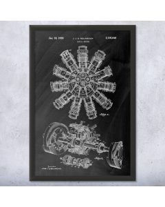 Radial Engine Patent Framed Print