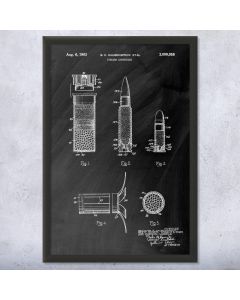 Rifle Bullet Patent Framed Print