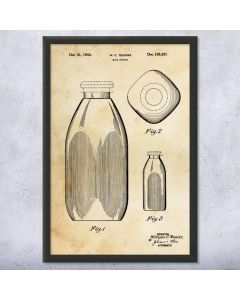 Milk Bottle Patent Framed Print