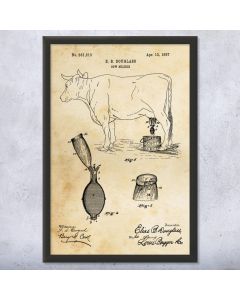 Cow Milker Patent Framed Print