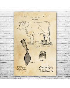 Cow Milker Patent Print Poster