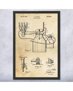 Milking Machine Patent Framed Print