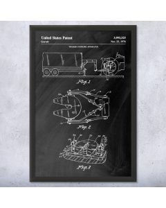 Semi Hitch Plate Patent Framed Print
