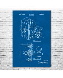 Tailer Hitch Patent Print Poster