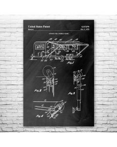 Mobile Home Awning Patent Print Poster