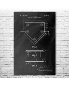 Home Base Patent Print Poster