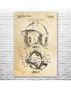 Batting Helmet Patent Print Poster