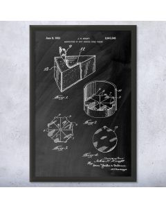 Brie Cheese Patent Framed Print