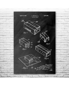 Cheese Packaging Patent Print Poster
