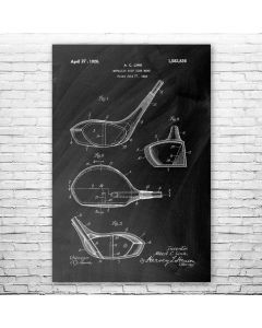 Golf Club Head Poster Patent Print