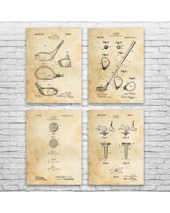 Golf Patent Posters Set of 4