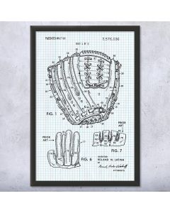 Baseball Glove Framed Print