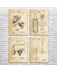 Boxing Patent Posters Set of 4