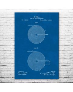 Nikola Tesla Coil For Electromagnets Poster Patent Print