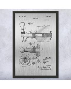 Beer Tap Framed Patent Print