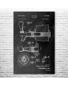 Beer Tap Patent Print Poster