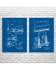 Beer Patent Prints Set of 2