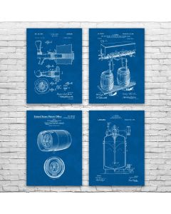 Beer Patent Posters Set of 4