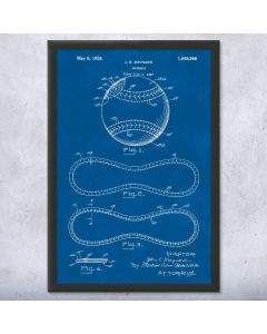 Baseball Patent Framed Print