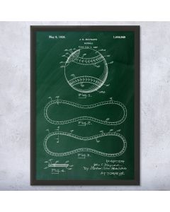 Baseball Framed Patent Print