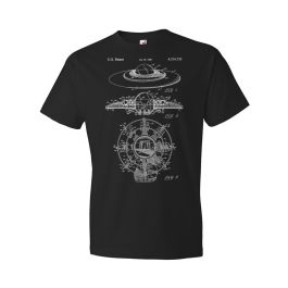 Flying Saucer UFO T-Shirt | Patent Earth