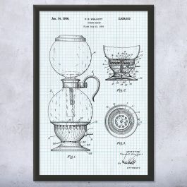 Vintage Parchment Coffee 2 Part Percolator 1894 Patent Poster Wall Art,  Canvas Prints, Framed Prints, Wall Peels