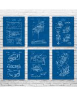 Pinball Patent Posters Set of 6